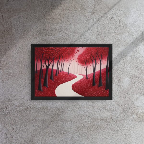 Crimson Forest Path Canvas - Image 2