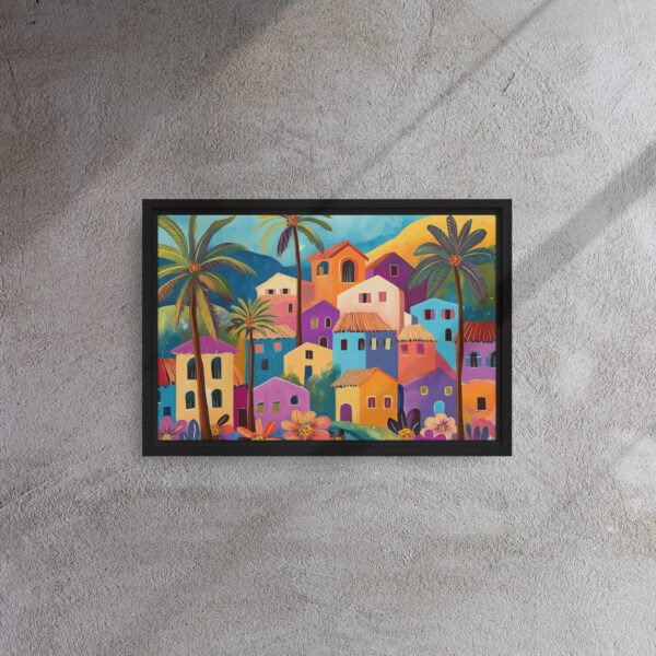 Neon Skyline Night Canvas - Image 2