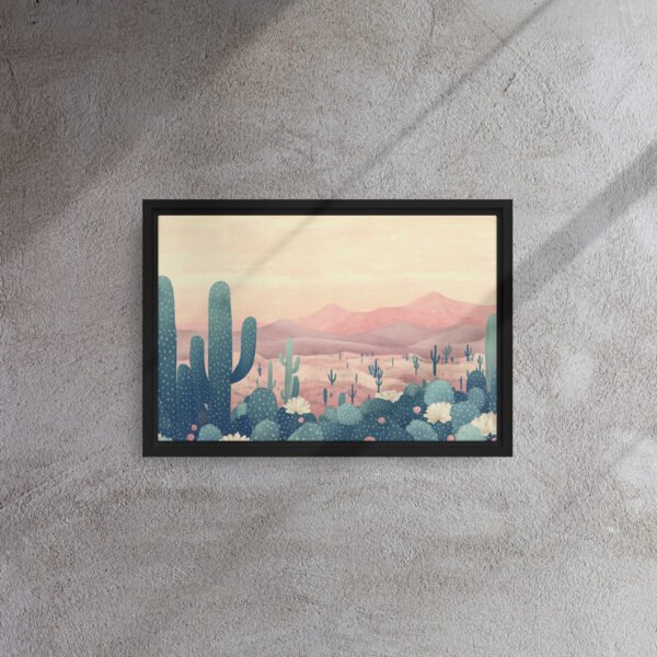 Blush Desert Cactus Canvas - Image 2