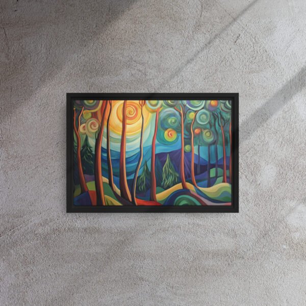 Whimsical Sunlit Forest Art - Image 2