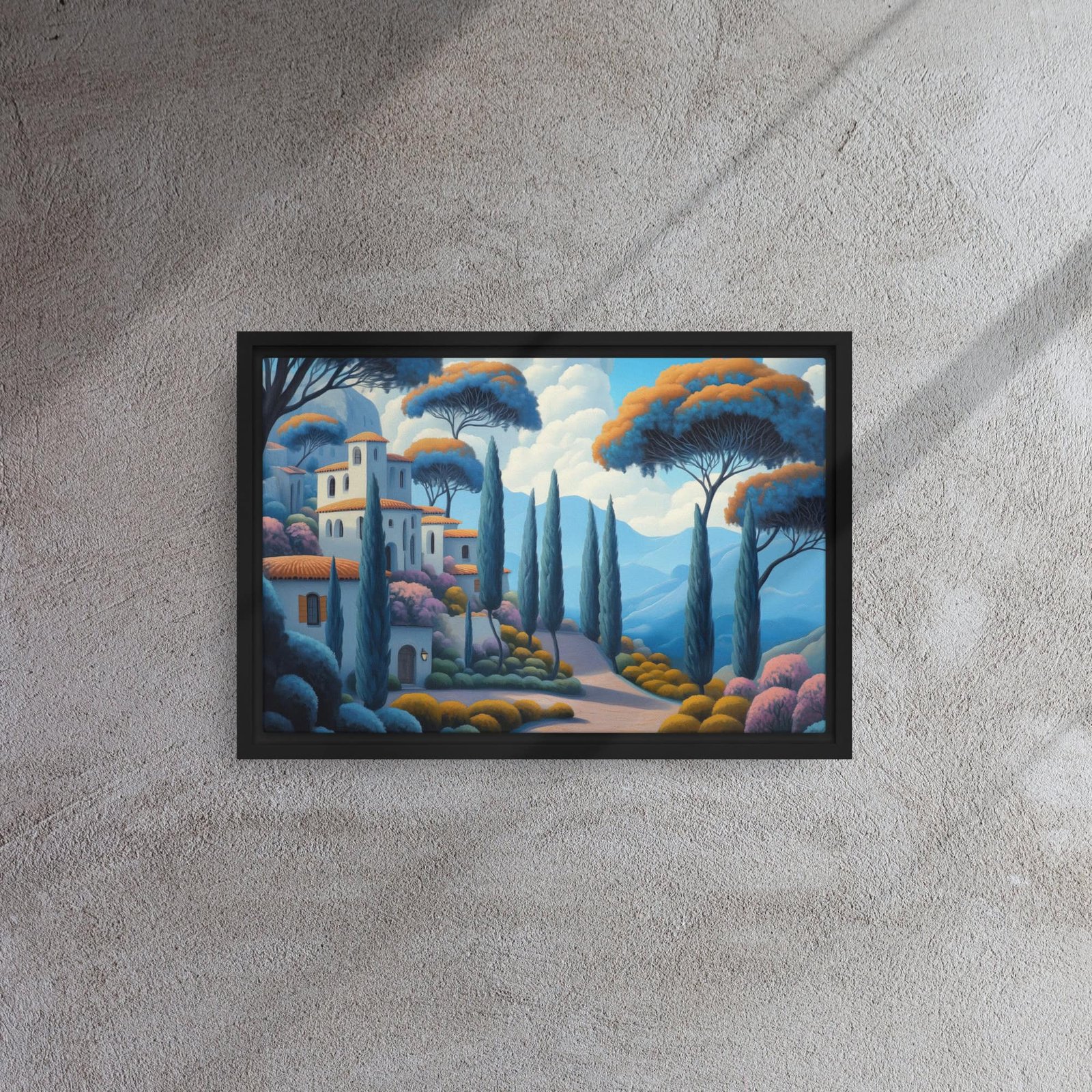 Mediterranean Hillside Village Art - Image 2