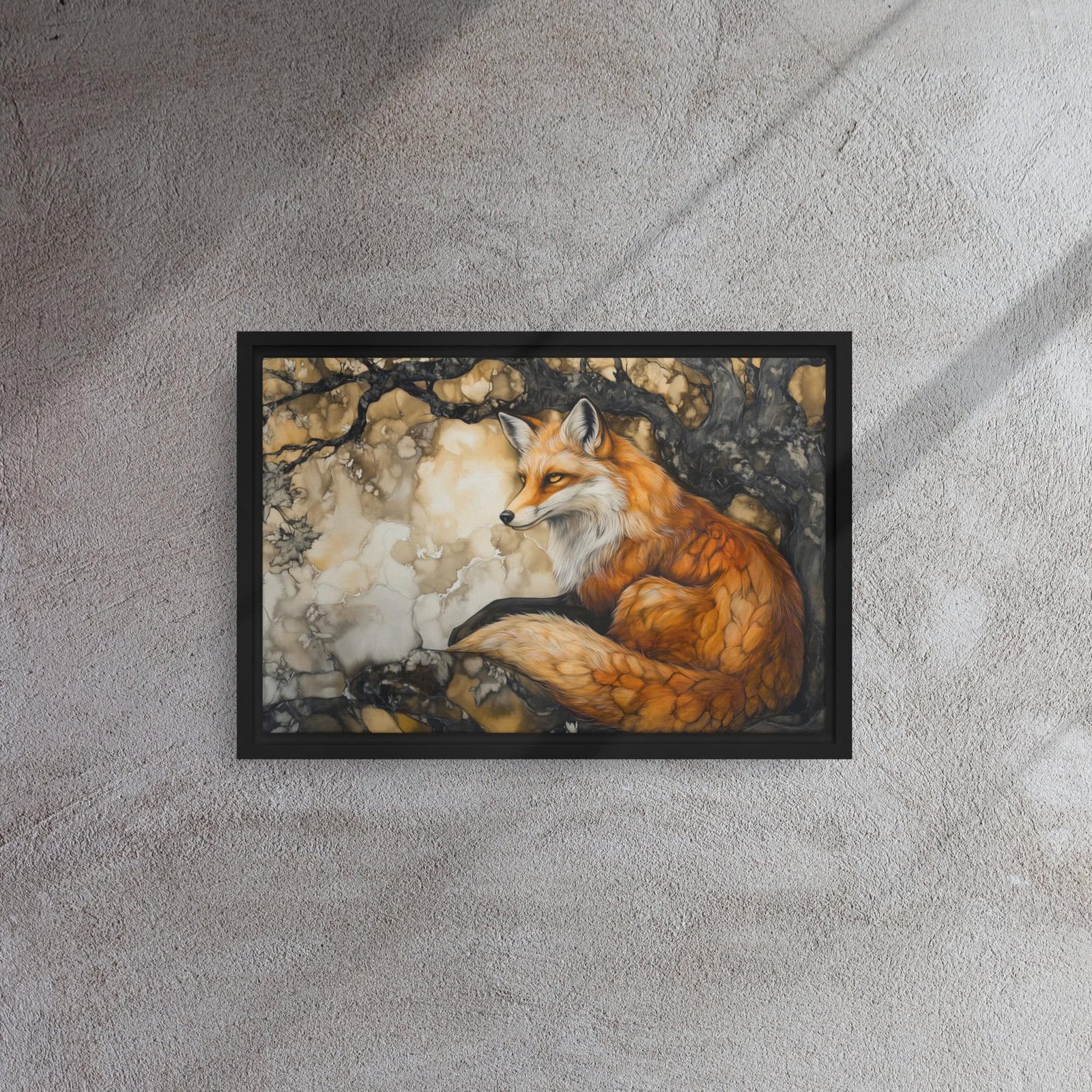 Amber Fox Woodland Canvas - Image 2