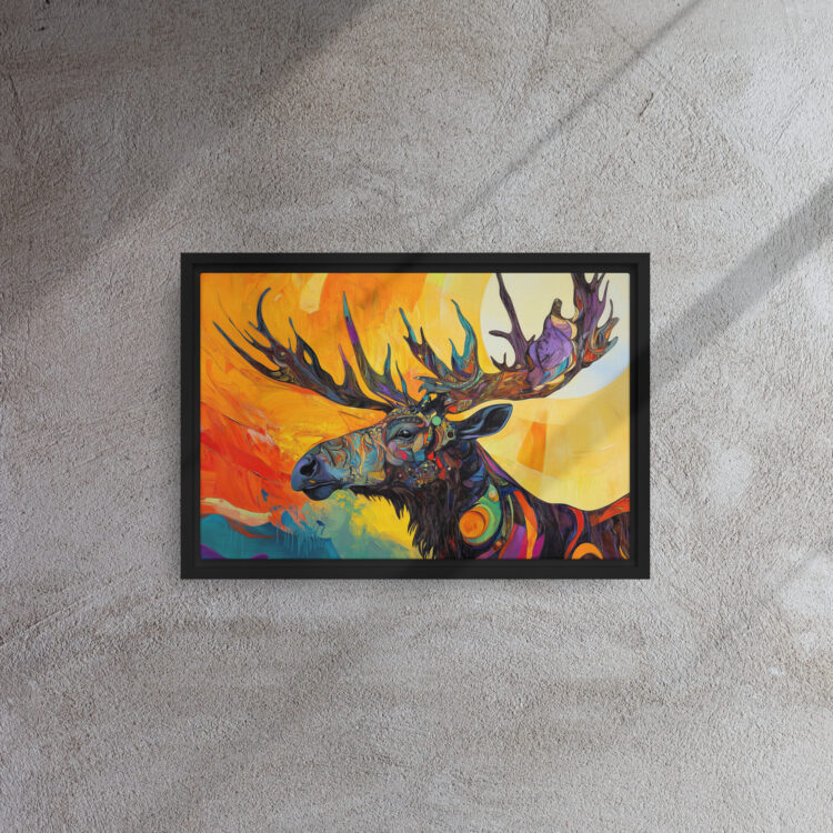 Solar Majesty Moose Canvas - Image 2