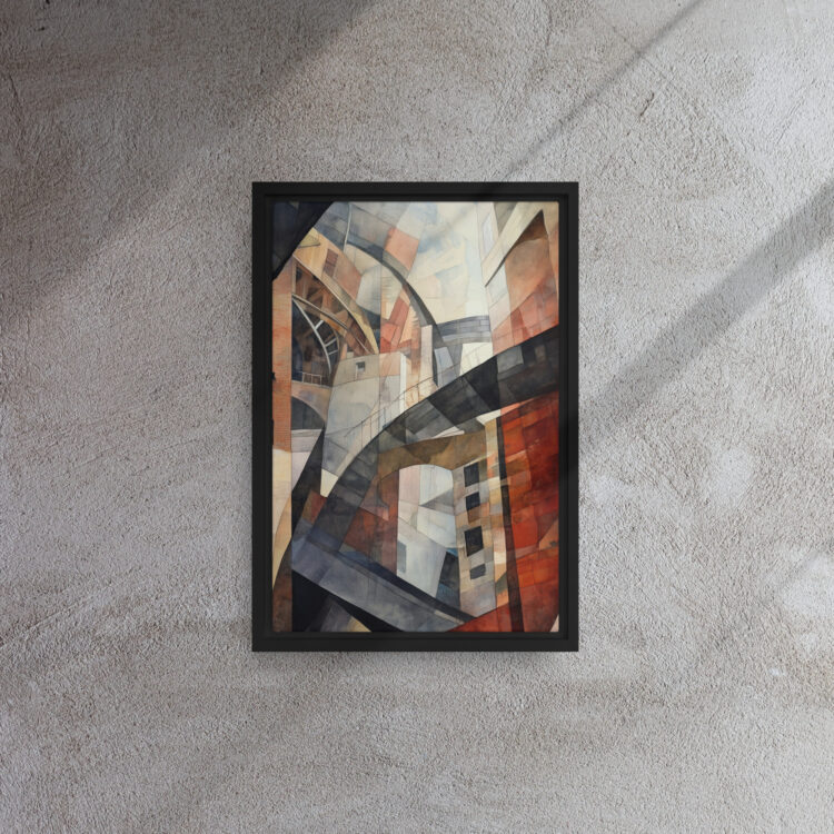 Cubist Urban Labyrinth Canvas - Image 2