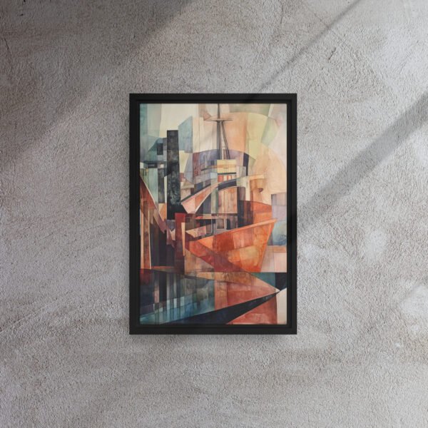 Cubist Harbor Vessel Canvas - Image 2