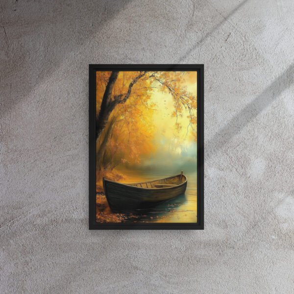 Golden Autumn Rowboat Art - Image 2