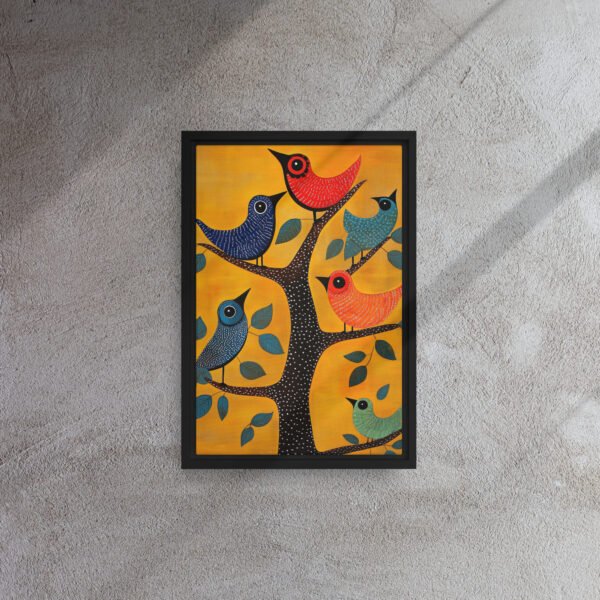 Folk Birds Tree Art - Image 2
