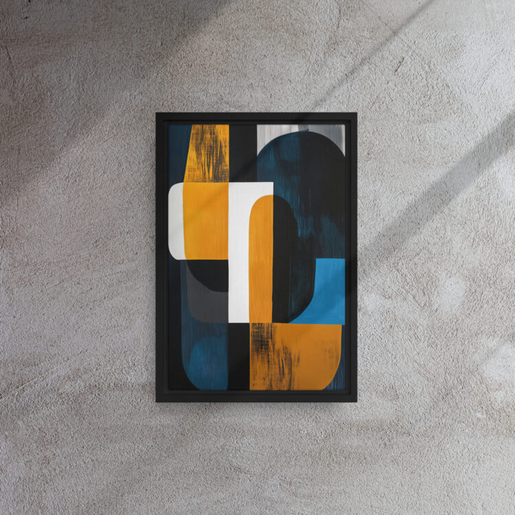 Indigo Gold Rhythm Abstraction - Image 2