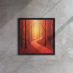 Ember Trail Autumn Glow framed canvas print