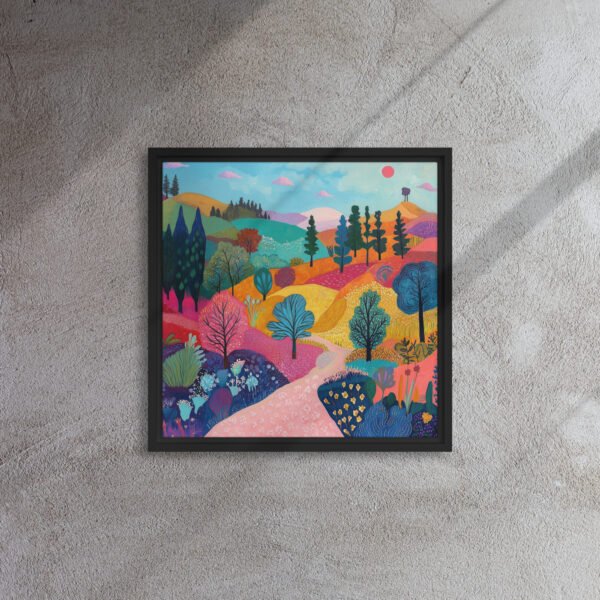 Sunset Reverie Painted Hills - Framed Canvas Print