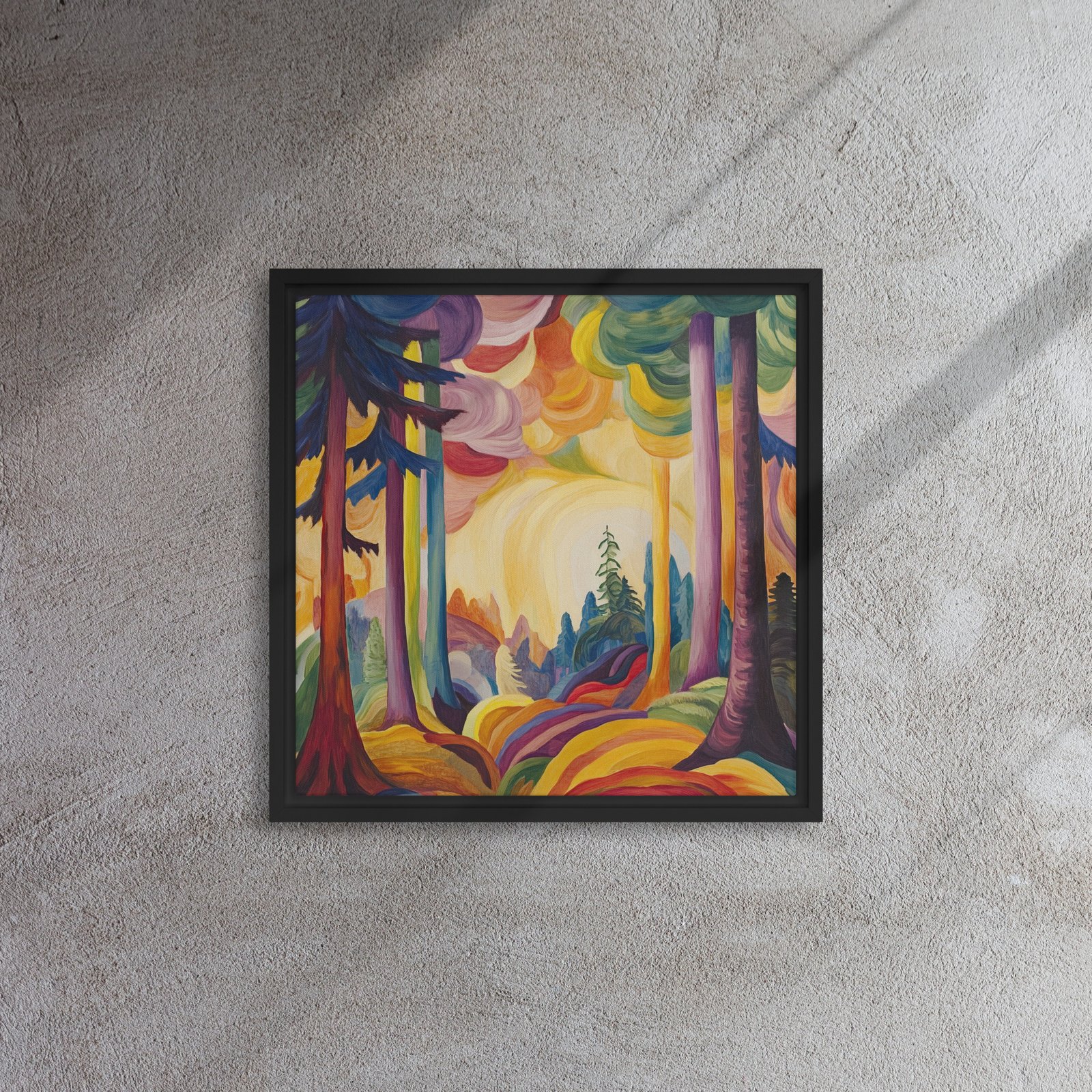 Radiant Canopy Dreamscape Art - Framed Canvas Print