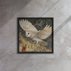 Rosewing Barn Owl Art framed canvas print
