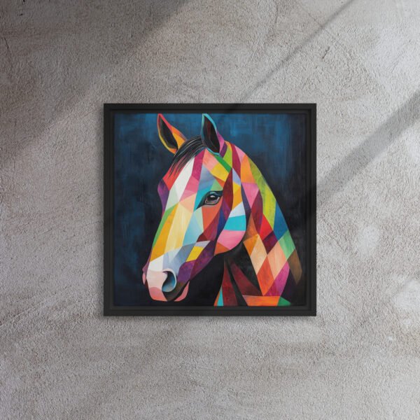Prism Equine Portrait - Framed Canvas Print