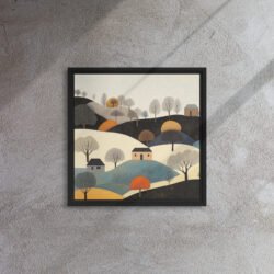 Pastel Grove Hills Canvas framed canvas print