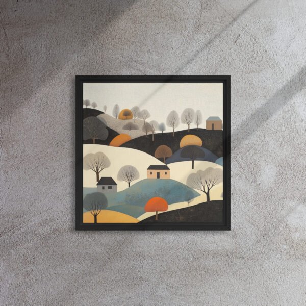 Pastel Grove Hills Canvas - Framed Canvas Print
