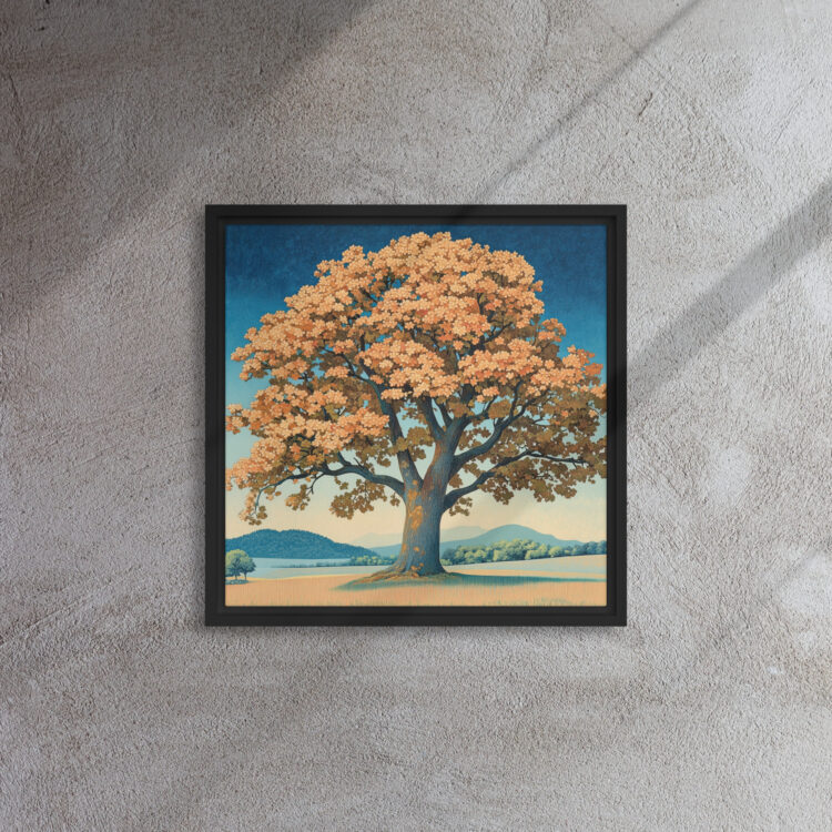 Majestic Oak Meadow - Framed Canvas Print