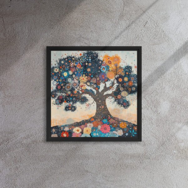 Blossom Oak Harmony - Framed Canvas Print