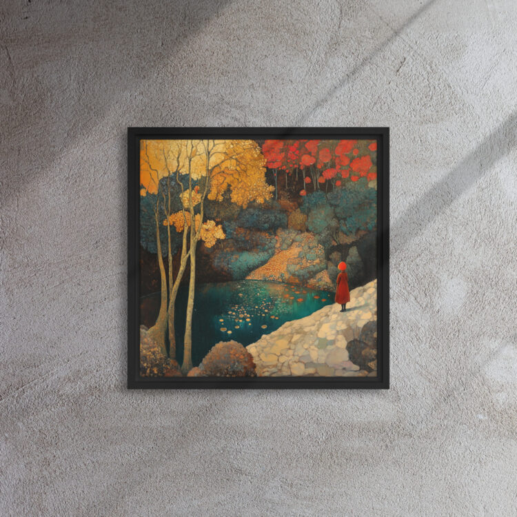 Scarlet Silence by the Pond