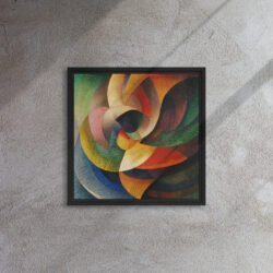 Spiral Mosaic Symphony framed canvas print