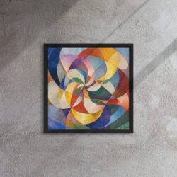Pastel Vortex Harmony framed canvas print