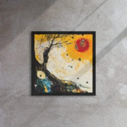 Solar Pulse Tree framed canvas print