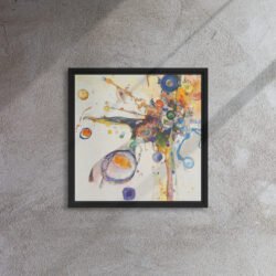 Cosmic Pollination framed canvas print