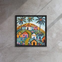 Palm Hill Homes framed canvas print