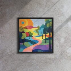 Color Path Sunrise framed canvas print