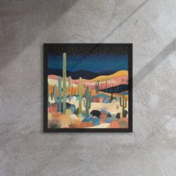 Desert Nightscape framed canvas print