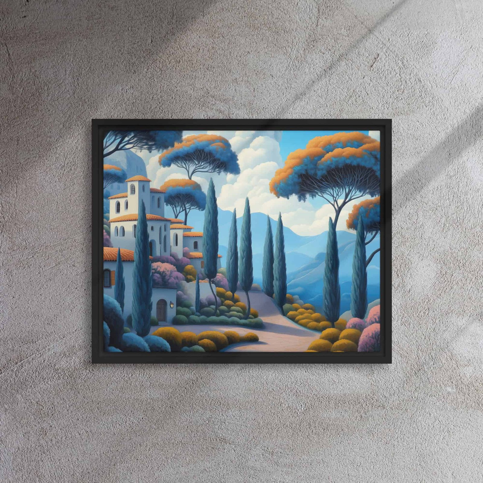 Mediterranean Hillside Village Art - Image 3