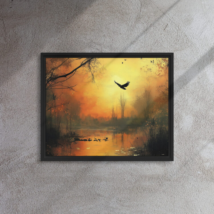 Autumn Dawn Lake Art - Image 3