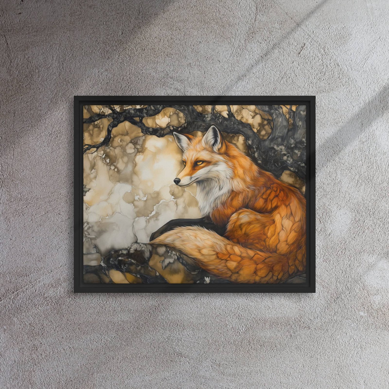 Amber Fox Woodland Canvas - Image 3