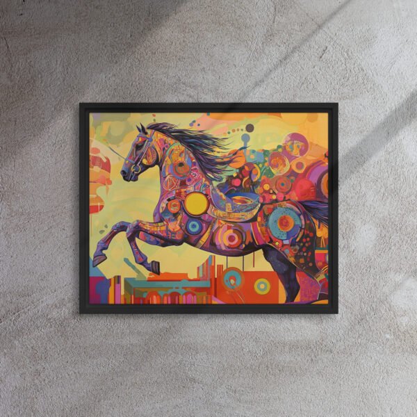Neon Kinetic Stallion Canvas - Image 3