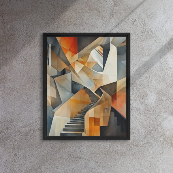 Cubist Ascent Staircase Canvas - Image 3