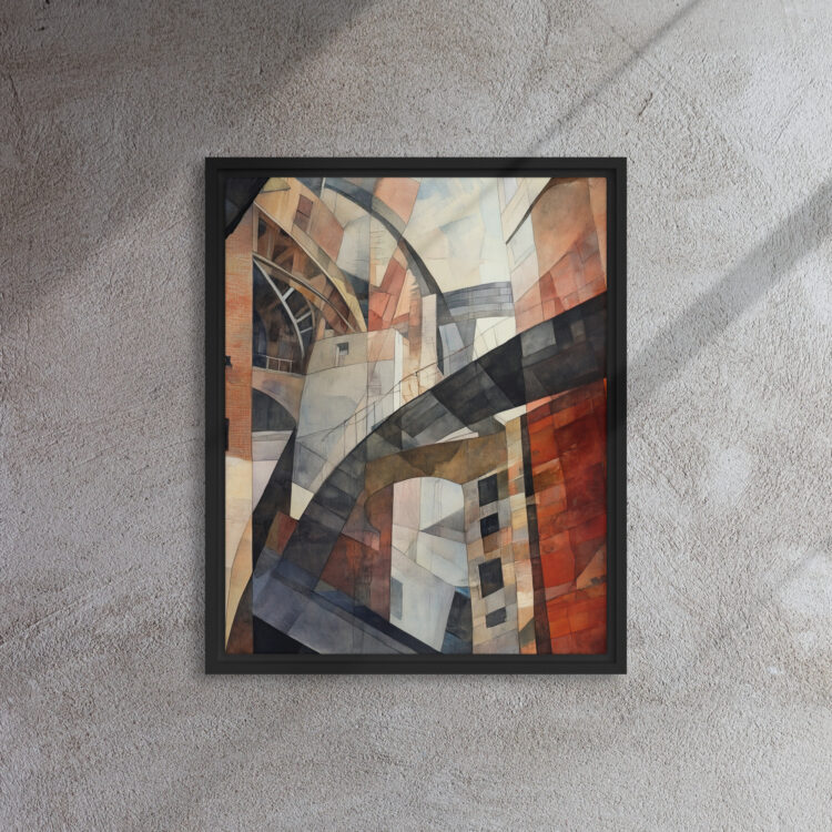 Cubist Urban Labyrinth Canvas - Image 3