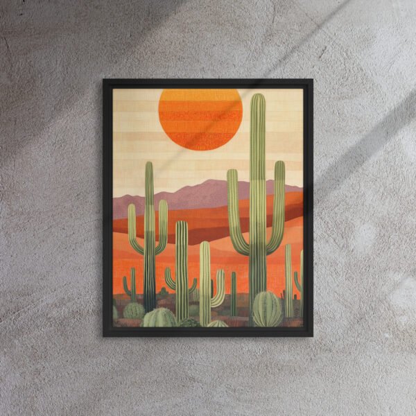 Saguaro Sunset Desert Canvas - Image 3