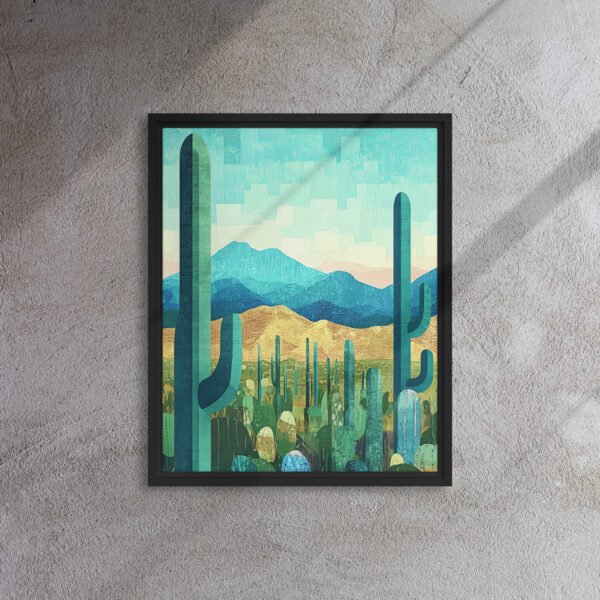 Azure Saguaro Desert Art - Image 3