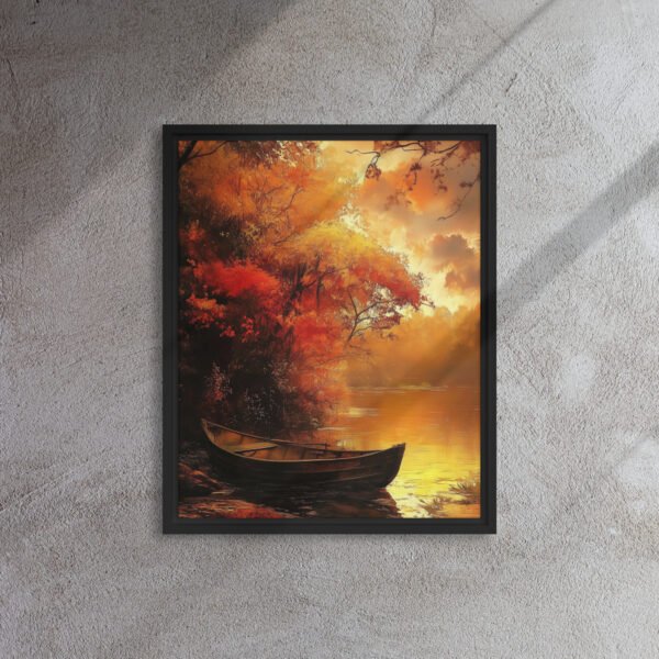 Amber Serenity Rowboat Canvas - Image 3