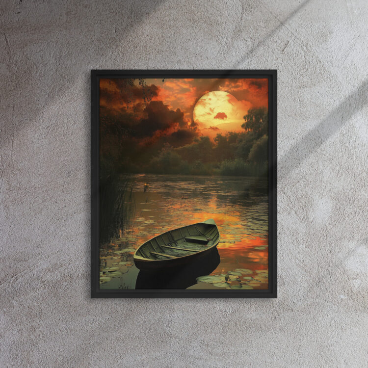 Sunset Rowboat Art - Image 3
