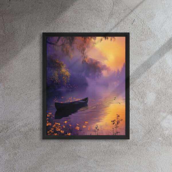 Twilight Blossom Rowboat Canvas - Image 3