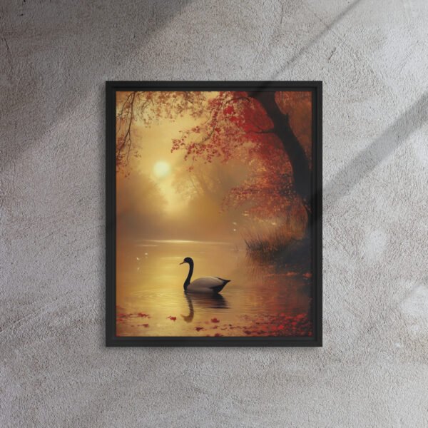 Golden Autumn Swan Canvas - Image 3