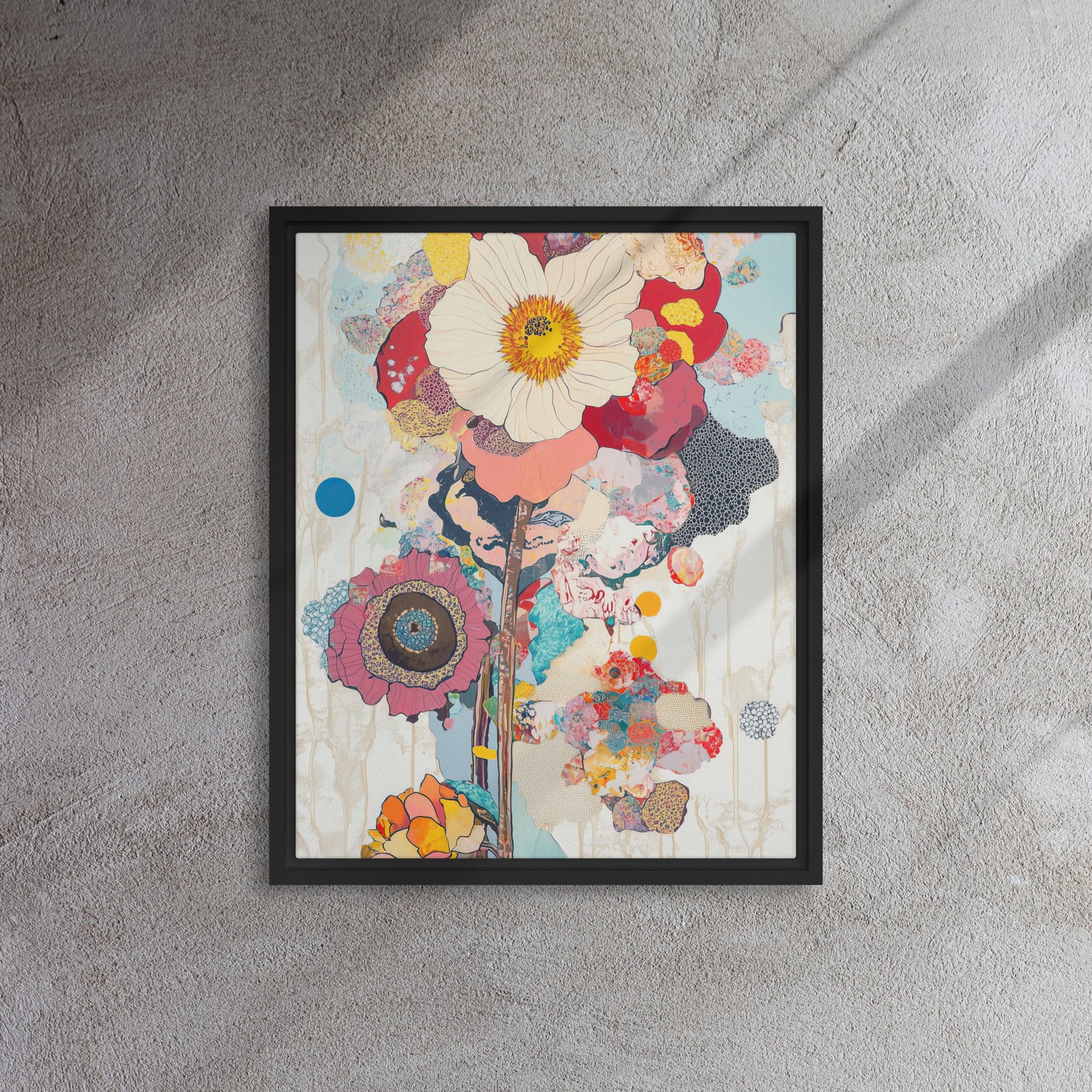 Vivid Poppy Collage Art - Image 3