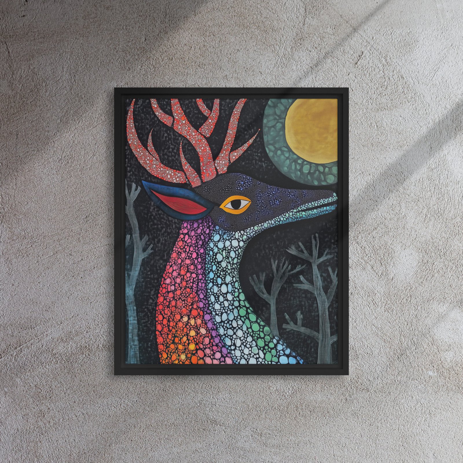 Rainbow Mosaic Deer Art - Image 3