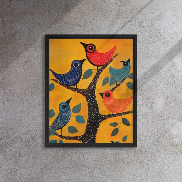 Folk Birds Tree Art - Image 3