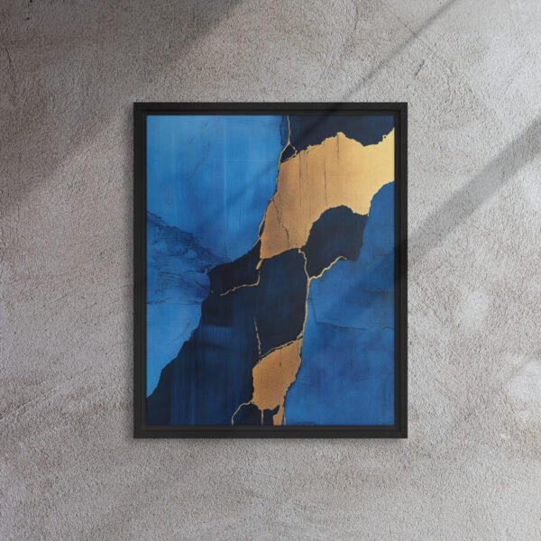 Sapphire Veins Golden Flow - Image 3