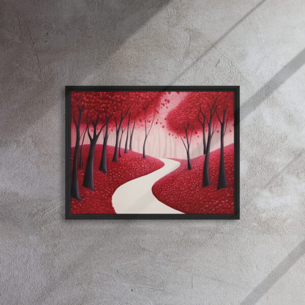 Crimson Forest Path Canvas - Image 4