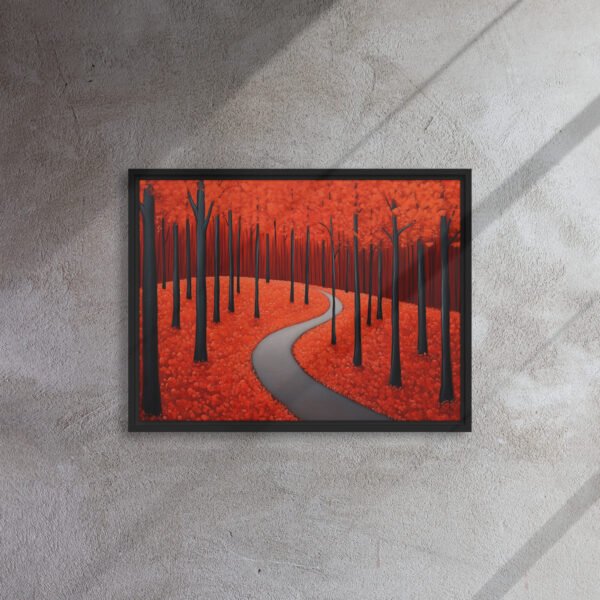 Scarlet Autumn Forest Path - Image 4