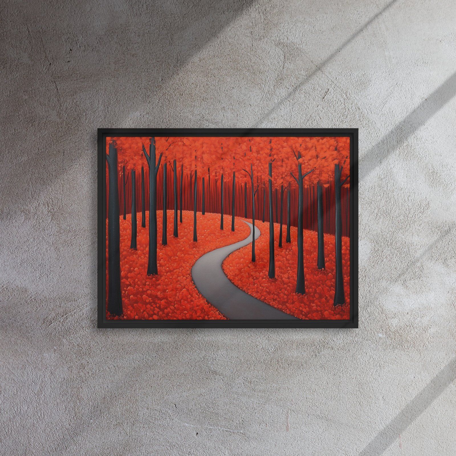 Scarlet Autumn Forest Path - Image 4