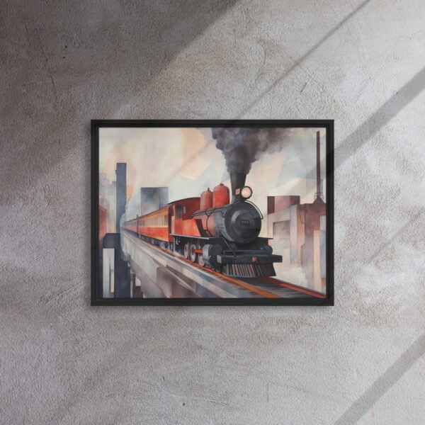 Steam Train Cityscape Canvas - Image 4