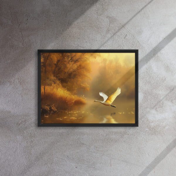 Golden Swan Autumn Lake - Image 4